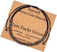 📿 inspirational morse code bracelet: motivational secret message wood beads, perfect jewelry for women - unique birthday, mother's & thanksgiving day gifts for best friend, mom, sister, daughter logo