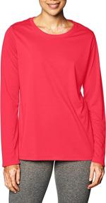 img 4 attached to 🏃 Stay Cool and Dry with Hanes Women's Sport Cool Dri Performance Long Sleeve T-Shirt