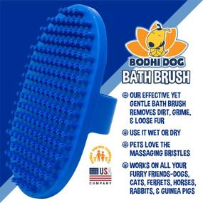 img 2 attached to Bodhi Dog Grooming Pet Shampoo Brush, Massage Rubber Bristles Curry Comb for Dogs & Cats Washing, Professional-Quality Soothing