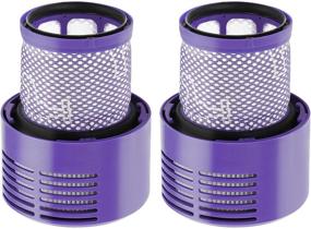 img 4 attached to 🔍 isinlive Vacuum Filter Replacement (2-Pack) for Dyson Cyclone V10 Models - Compatible with Absolute, Animal, Motorhead, Total Clean - Replaces Part # 969082-01