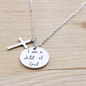 img 1 attached to 🙏 Stylish and Meaningful Bible Verse Cross Pendant: Christian Necklaces for Women - Perfect Gift for Faith, Prayer, and Religious Occasions