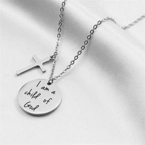 img 2 attached to 🙏 Stylish and Meaningful Bible Verse Cross Pendant: Christian Necklaces for Women - Perfect Gift for Faith, Prayer, and Religious Occasions