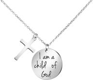 🙏 stylish and meaningful bible verse cross pendant: christian necklaces for women - perfect gift for faith, prayer, and religious occasions logo