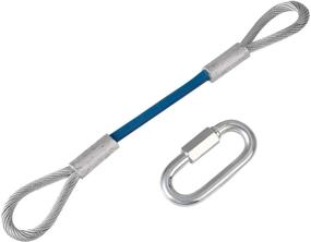 img 2 attached to 🚚 12-Inch Trailer Safety Cable Extensions for Towing Bars - 12,000 lbs Capacity (Set of 2)