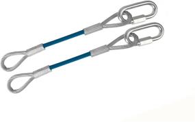 img 3 attached to 🚚 12-Inch Trailer Safety Cable Extensions for Towing Bars - 12,000 lbs Capacity (Set of 2)