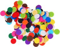 vibrant mixed color assortment felt circle stickers 🎨 - 1 inch, 100pc: a playful ever after collection logo