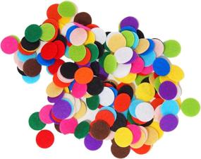img 4 attached to Vibrant Mixed Color Assortment Felt Circle Stickers 🎨 - 1 inch, 100pc: A Playful Ever After Collection
