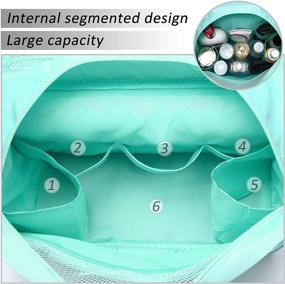 img 2 attached to 🧳 Portable Hanging Toiletry Bag for Men and Women – Waterproof Toiletry Storage Bag for Travel with Hook – Cosmetics Makeup and Toiletries Organizer Kit