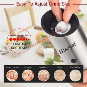 img 2 attached to 🔌 Advanced USB Rechargeable Electric Salt Pepper Grinder: Stainless Steel, Adjustable Coarseness, LED Light, Gravity Salt and Pepper Mill