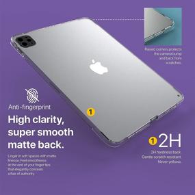 img 3 attached to 🦉 TineeOwl Arctic iPad Pro 11 inch Case 2021, 2020 &amp; 2018: Ultra Thin Crystal Clear with Matte Back and Apple Pencil Charging Support