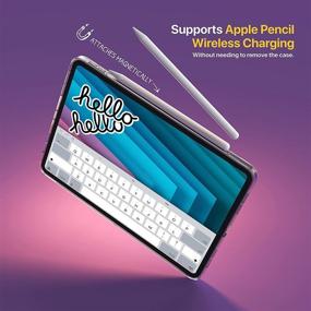 img 2 attached to 🦉 TineeOwl Arctic iPad Pro 11 inch Case 2021, 2020 &amp; 2018: Ultra Thin Crystal Clear with Matte Back and Apple Pencil Charging Support