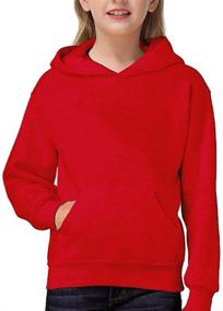 img 1 attached to Remimi Kids Christmas Hoodie: Fleece Pullover Sweatshirt with Closed-Fit for Boys and Girls, Ages 5-14