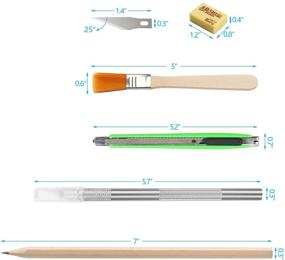 img 2 attached to 🔧 Beginner's Rubber Carving Kit for Block Making