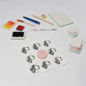 img 1 attached to 🔧 Beginner's Rubber Carving Kit for Block Making