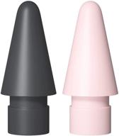 🖍️ apple pencil tips 1st & 2nd gen color nibs - grey pink replacement 2 pack logo
