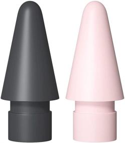 img 4 attached to 🖍️ Apple Pencil Tips 1st & 2nd Gen Color Nibs - Grey Pink Replacement 2 Pack