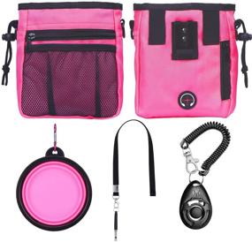 img 4 attached to 🐶 STMK Dog Training Kit with Treat Pouch, Collapsible Bowl, Whistle, and Clicker - Ideal for Dog Walking, Training, and Puppy Training