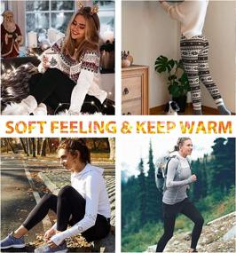 img 1 attached to 👖 NexiEpoch Women's Fleece-Lined Leggings - High-Waisted Winter Yoga Pants for Tummy Control, Hiking, and Workout, Soft Thermal Warmth