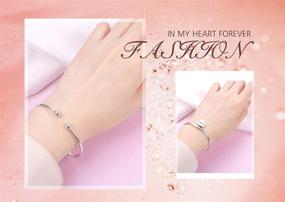 img 3 attached to YinShan Easter Gifts Women Cremation Jewelry: Engraved Heart Urn Bangle Bracelet - Forever in My Heart