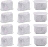 cuisinart compatible coffee maker filter replacement - 12-pack, fits cuisinart dcc-1200, dgb-900bc, chw-12, ss-700, dgb-700bc, dcc-3000, dcc-1100, dgb-625bc - charcoal filters included logo