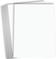 📄 hamilco 80 lb cover card stock - 8 1/2 x 11" white thick paper - 50 pack for brochure, award, and stationery printing logo
