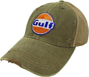 img 3 attached to Gulf Distressed Vintage Adjustable Snapback Sports & Fitness for Team Sports