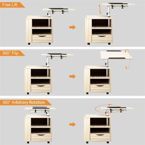 img 2 attached to SIDUCAL Functional Adjustable Nightstand Computer Furniture in Bedroom Furniture