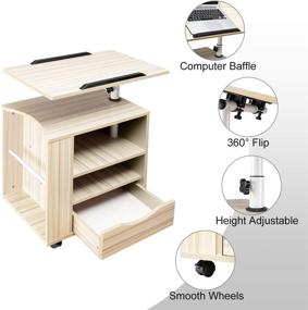 img 1 attached to SIDUCAL Functional Adjustable Nightstand Computer Furniture in Bedroom Furniture