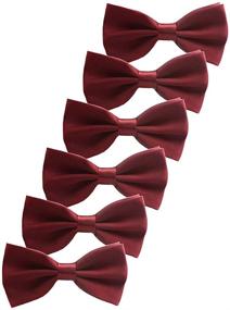 img 1 attached to 🎩 Udres Solid Pre-Tied Wedding Bowtie