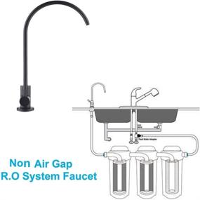 img 2 attached to 🚰 Matte Black Apaix Drinking Water Faucet: Optimal Kitchen Water Purifier Faucet for Non-Air Gap Reverse Osmosis Water Filtration System