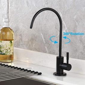 img 1 attached to 🚰 Matte Black Apaix Drinking Water Faucet: Optimal Kitchen Water Purifier Faucet for Non-Air Gap Reverse Osmosis Water Filtration System