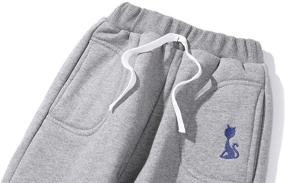 img 1 attached to Fruitsunchen Little Cotton Fleece Sweatpants Girls' Clothing and Pants & Capris
