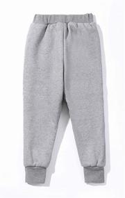 img 2 attached to Fruitsunchen Little Cotton Fleece Sweatpants Girls' Clothing and Pants & Capris