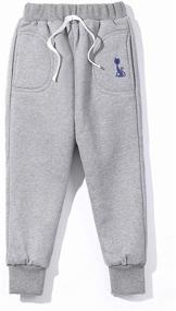 img 4 attached to Fruitsunchen Little Cotton Fleece Sweatpants Girls' Clothing and Pants & Capris