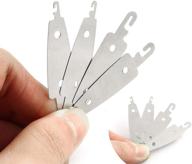 🪡 effortless stitching: zrm&e 50pcs stainless steel needle threader for large eye needles logo