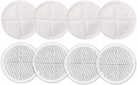 🧼 8-pack replacement pads for bissell spinwave crosswave 8.25in 20.5cm, microfiber washable & reusable - compatible with 2124 2039a 2307 2315 - 8-pk 8-pcs (4 soft pads + 4 scrubby pads) - mysa products logo