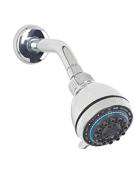 🚿 bath bliss chrome 8-function monsoon fixed deluxe shower head: spray, massage, pulse, rain, mixed, ultimate shower experience logo