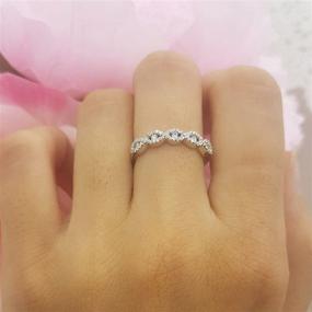 img 1 attached to 💎 Diamond Stackable Anniversary Wedding Jewelry for Women