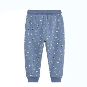 img 1 attached to 🩳 Fruitsunchen Knit Jogger Pants: Comfy Cotton Sweatpants for Toddler Boys and Girls