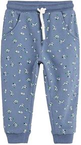 img 2 attached to 🩳 Fruitsunchen Knit Jogger Pants: Comfy Cotton Sweatpants for Toddler Boys and Girls