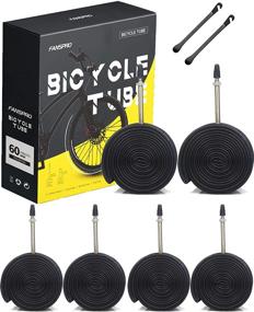 img 4 attached to 🚲 Premium Quality FANSPRO Road Bike Inner Tubes: 700 x 28-32c, 60mm Presta Valve - 6 Pack with 2 Tire Levers