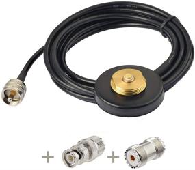 img 4 attached to 📡 Superbat NMO Antenna Mount with 3m Cable and SO239 to BNC Adapter - Perfect for Yaesu, Kenwood, HYT, Vertex, Icom Trunk Mobile Radios