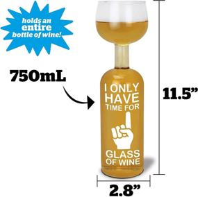 img 3 attached to 🍷 BigMouth Inc. Ultimate Wine Bottle Glass - Hold an Entire 750mL Bottle of Wine, Perfect Gift for Wine Lovers