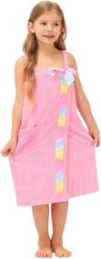 img 4 attached to 🎀 Fuchsia Kids' Home Store: Zexxxy Towel with Bowknot for Kids' Bath and Shower
