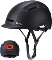 grottico adult bike helmet with integrated light - dual certified for bicycle, scooter, skateboard, road cycling, and skating logo