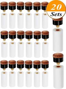 img 4 attached to 🎱 Kenkio 40-Pack 12mm Cue Tips for Pool Billiard Snooker Cues - Replacement Set with Cue Stick Ferrules