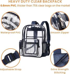 img 1 attached to Cambond Backpack Transparent Backpacks Reinforced Backpacks for Laptop Backpacks