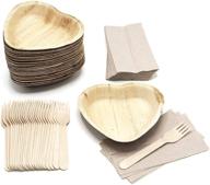 heart shaped plates, forks, and napkins: perfect supplies for romantic occasions логотип