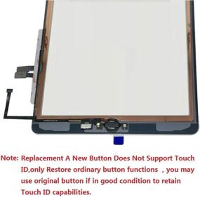 img 1 attached to 🔧 Black iPad 6 2018 6th Generation A1893 A1954 Touch Screen Digitizer Assembly Replacement - Zentop with Home Button, Camera Bracket, Pre-Installed Adhesive, Tool Repair Kit
