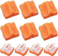 📎 paper cutter replacement blade 10 pack - trimmer blades refill for a4 black and white paper trimmer - cutting replacement blades for paper trimmer (orange) logo